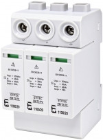 برقگیر تابلوی DC سولار 1100 ولت EM تیپ 2 کلاس C، محافظ صاعقه و اضافه ولتاژ خورشیدی مناسب تابلو برق نیروگاه فتوولتائیک با جریان تخلیه نامی 20 کیلوآمپر و حداکثر 40 کیلوآمپر
