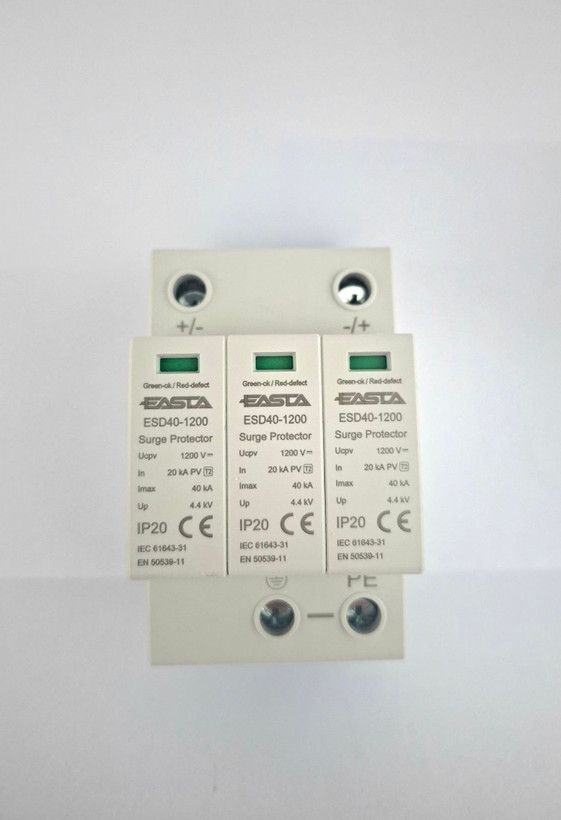 برقگیر ایستا ESD 40/1200 3T2، محافظ ولتاژ گذرا با جریان تخلیه 40 کیلوآمپر و ولتاژ نامی 1200 ولت، مناسب حفاظت از تجهیزات الکترونیکی و تابلوهای برق صنعتی، قیمت و خرید برقگیر ایستا